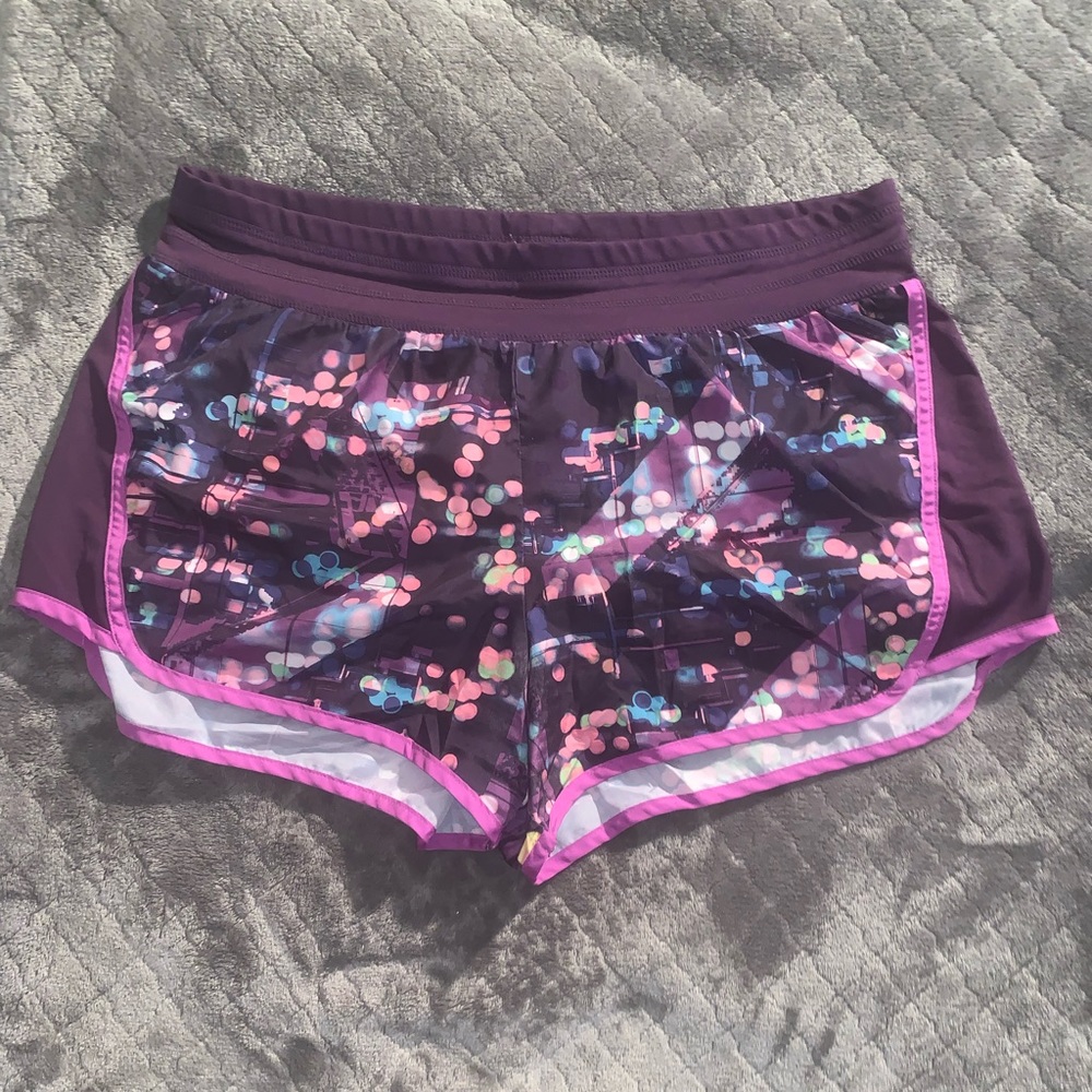 BOGO WHEN BUNDLED!! Purple-Patterned Athletic Shorts